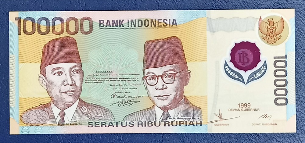Indonesia 100000 Rupiah Polymer 1999 UNC