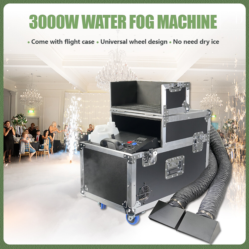 3000W Low Lying Water Fog Machine Double Head Sinking Smoke DMX Remote Control