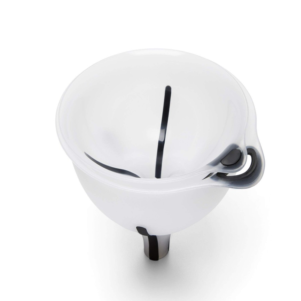 3 Pc Plastic Funnel Set, Grade Leak Proof, White