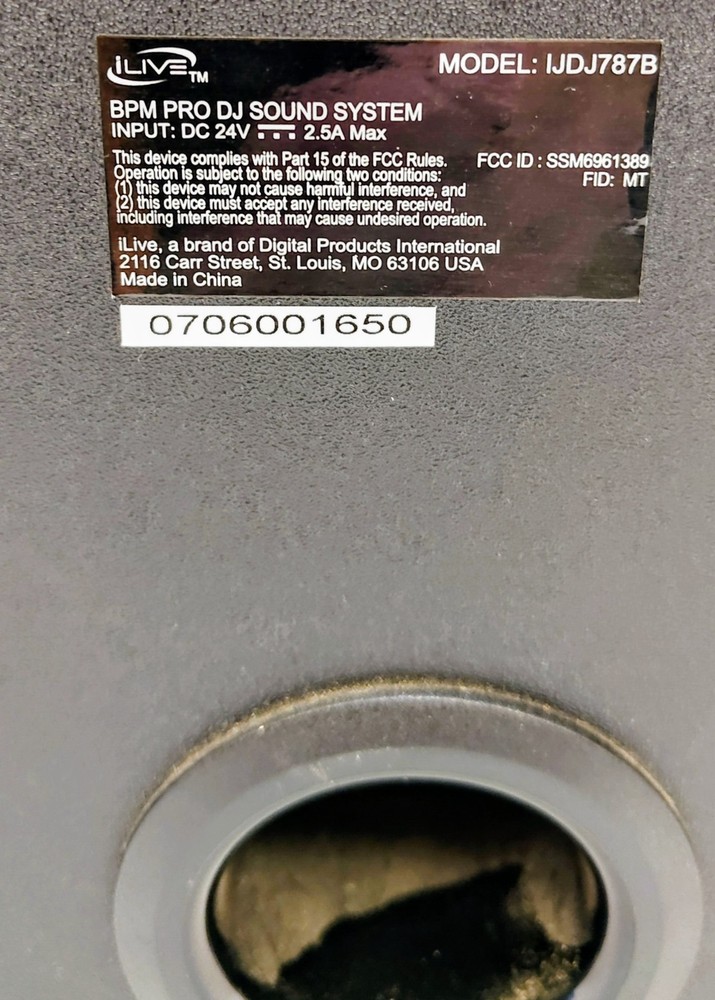 BPM Pro DJ Sound System iLive Bluetooth Wireless Mixer