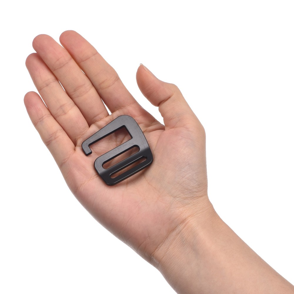 4pcs 0.98" Webbing Release G Hook Buckle Adjuster for Backpack Strap Matte Black