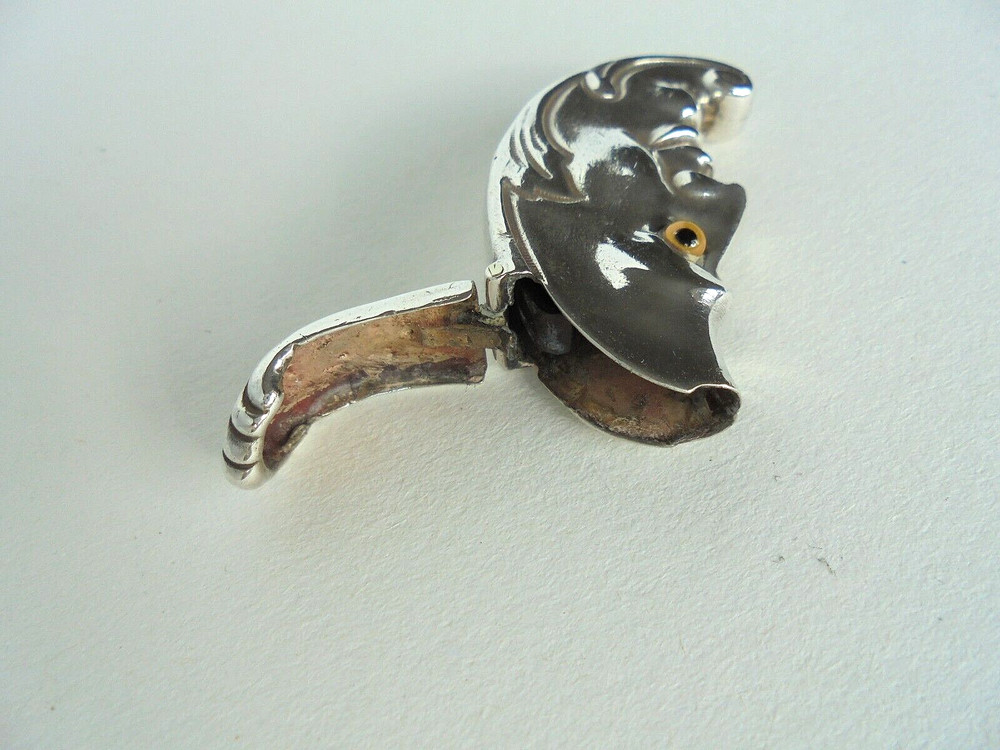 Solid Silver Man ln The Moon Vesta Case
