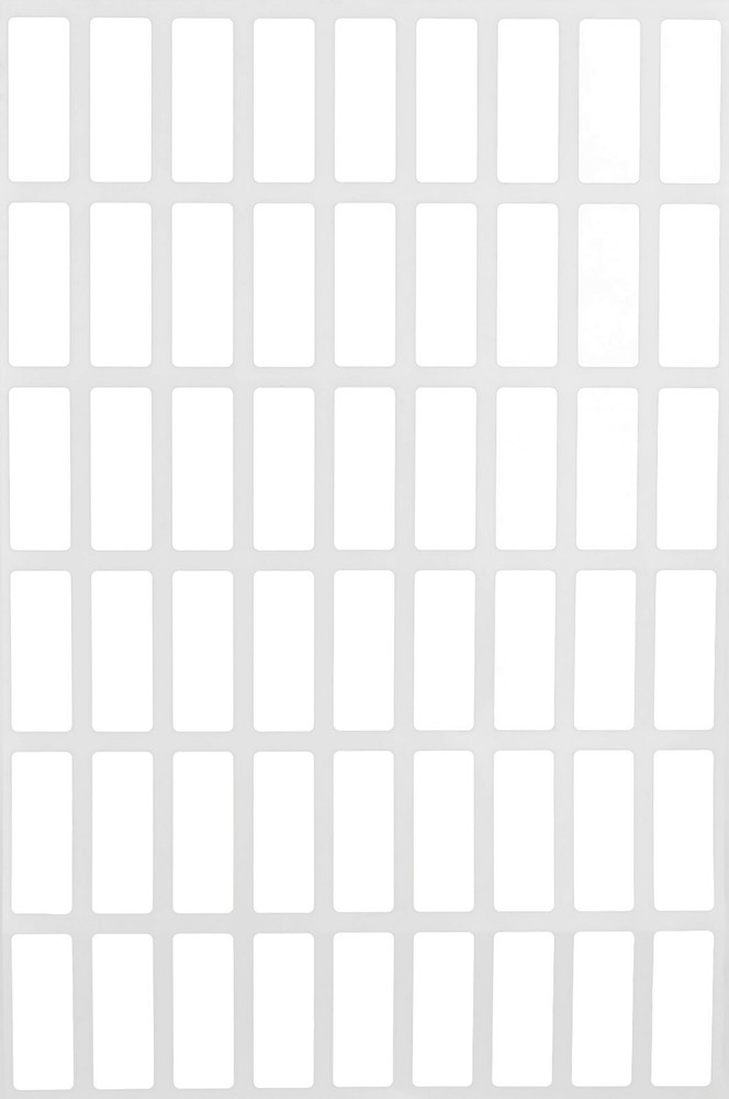 Rectangle Colored White Label in Various Sizes (1" x 3/8" - 4" x 2") 15 Sheets