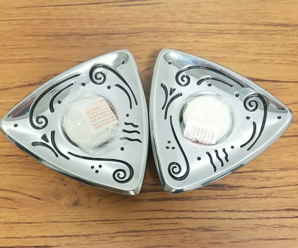 Lenox Candle Holders Votive Tealight Silver Triangle Decor 5.4"