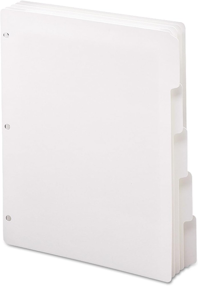 20 Sets 5-Tab White Binder Dividers