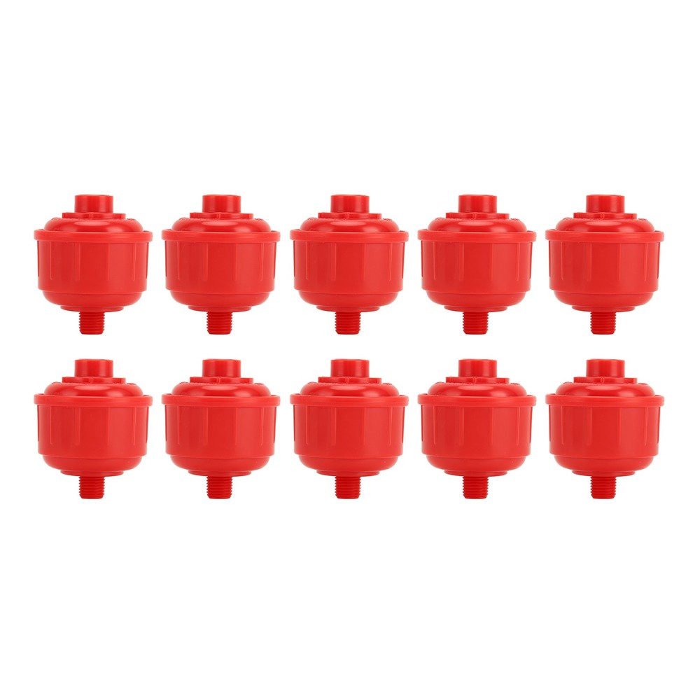 10PCS Disposable Spray Filter Red Wear Resistant 1/4in Thread Plastic