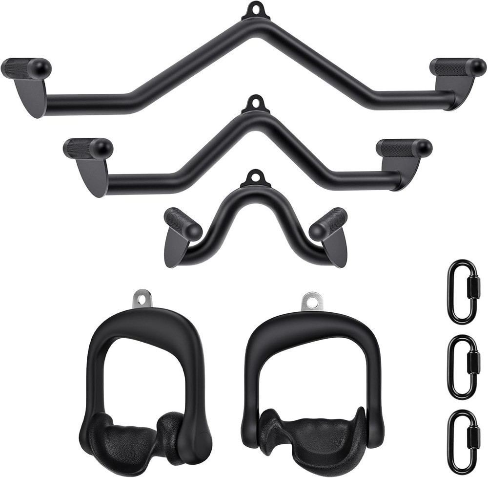 LAT Pull down Bars Cable Machine Attachment Heavy Duty Steel Tubing Structure...