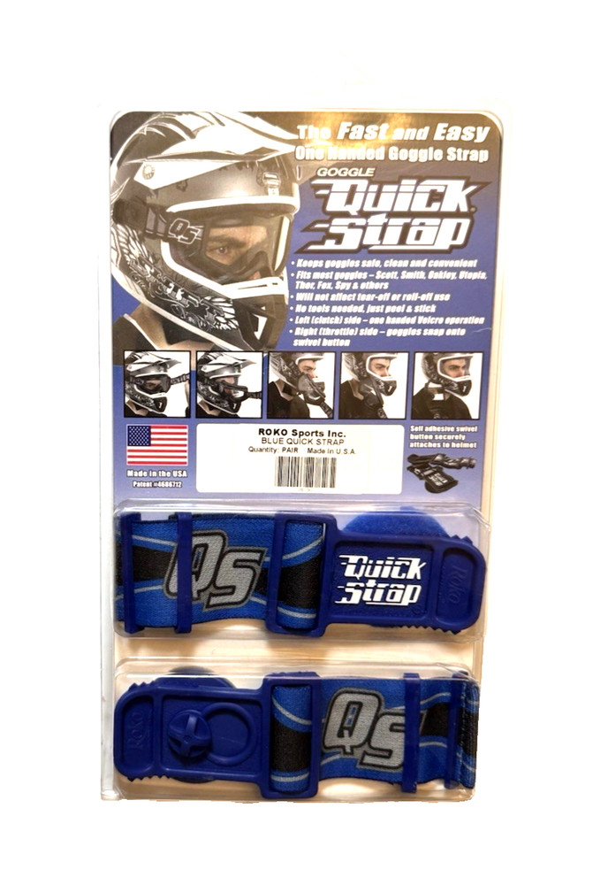 Roko Goggle Quick Strap BLUE. New In Package.