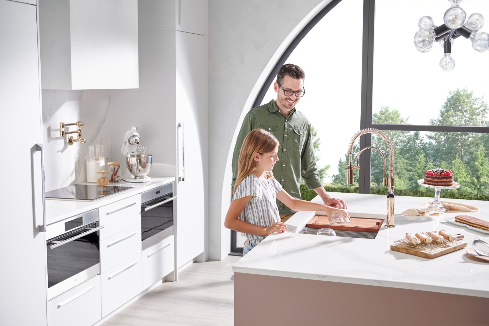 Ruvati 30" Workstation Slope Bottom Offset Drain 16 Gauge Kitchen Sink- RVH8582