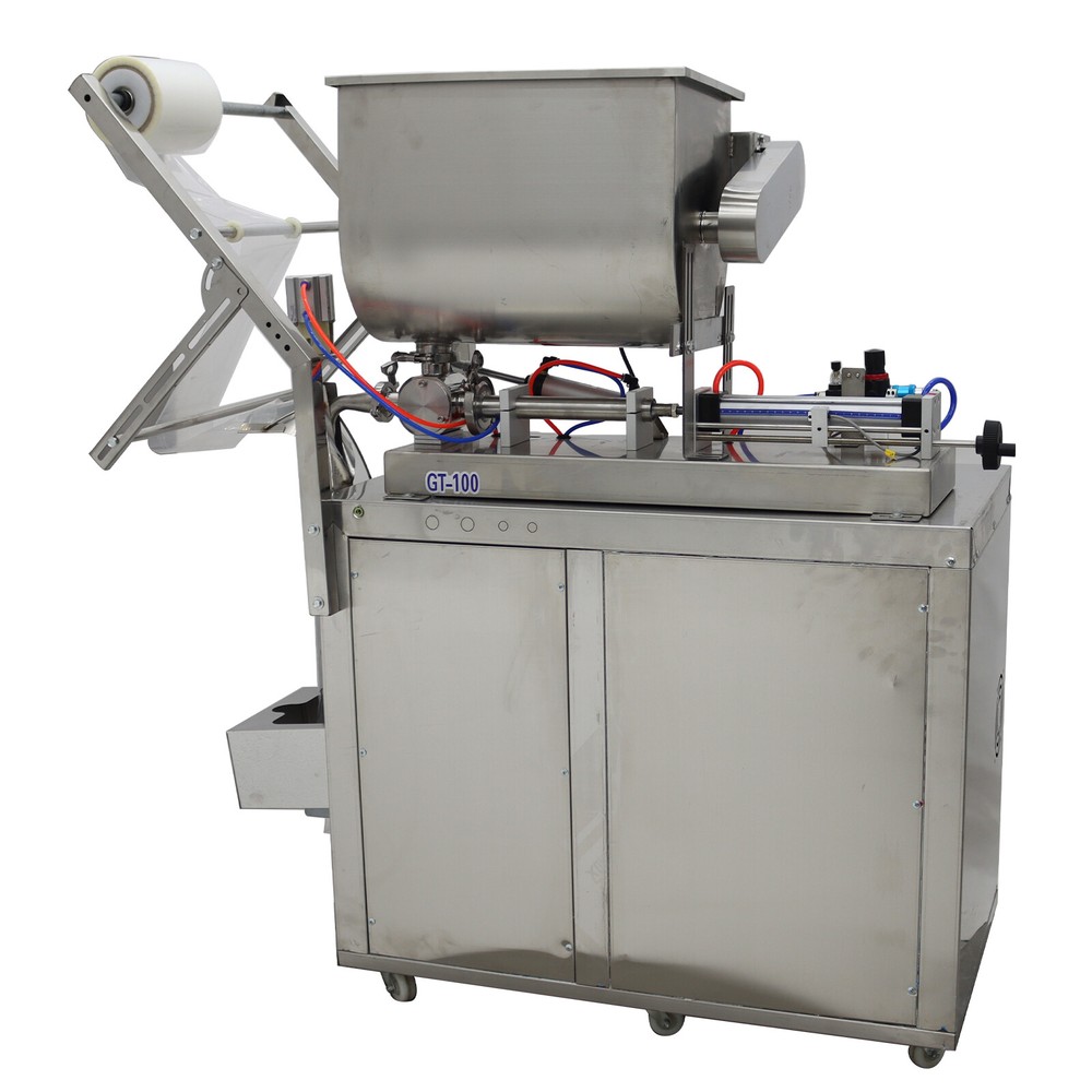 Automatic 10-100ml Quantitative Filling Machine w/ Horizontal Mixing Hopper 110V