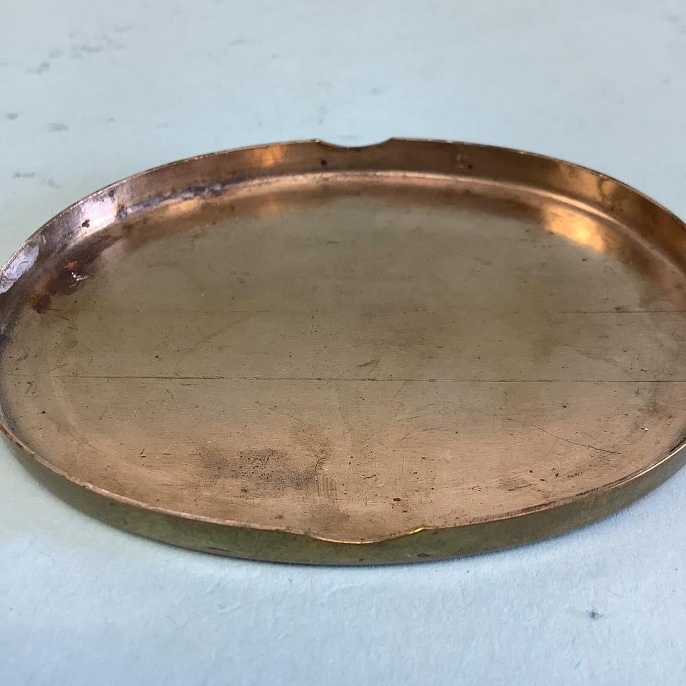 18thC. Brass Oval Snuff Box 3 1/4”
