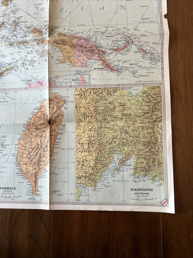 Esso War Map III Featuring The Pacific Theater