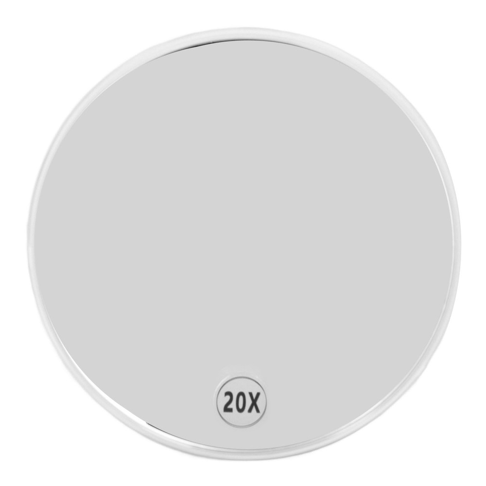 20X Magnifying Mirror With 3 Suction Cups Space Saving Round Strong Suction