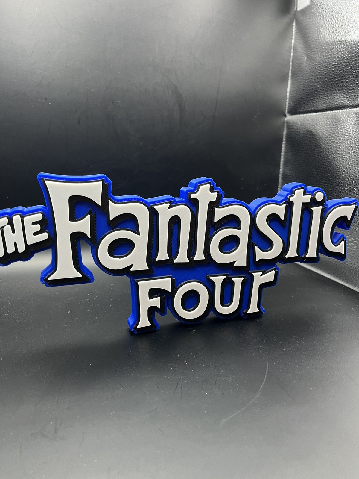 Fantastic Four Logo Sign Display | 3D Wall Desk Shelf Art