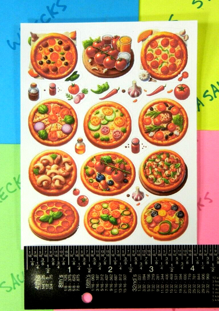 Pizza Stickers Sheet