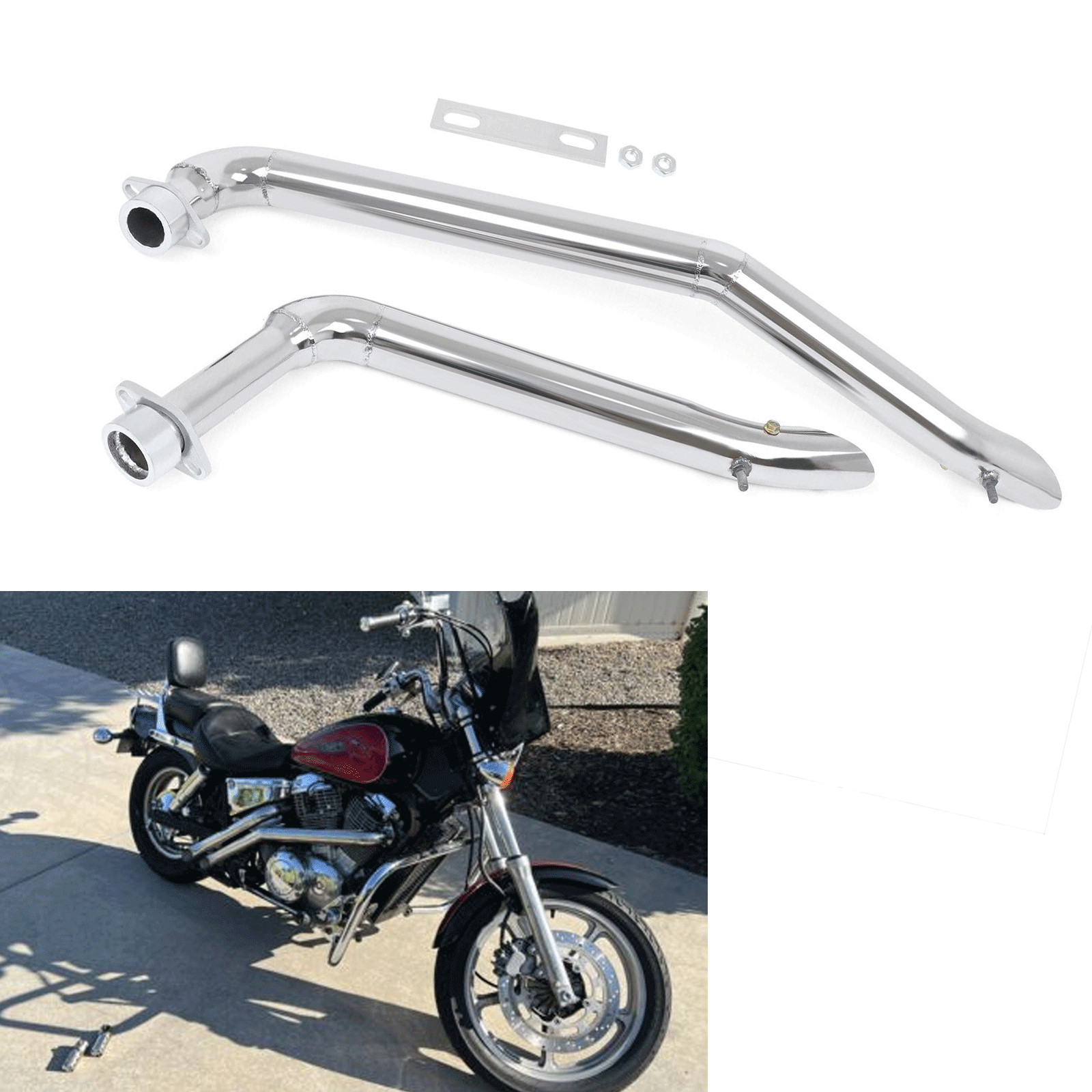 Exhaust Pipes System For Honda Shadow 1100 VT1100 Spirit Sabre ACE Tourer
