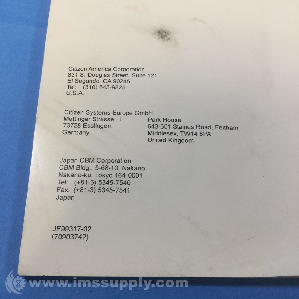 Citizen CLP-6001/6002 User Manual USIP
