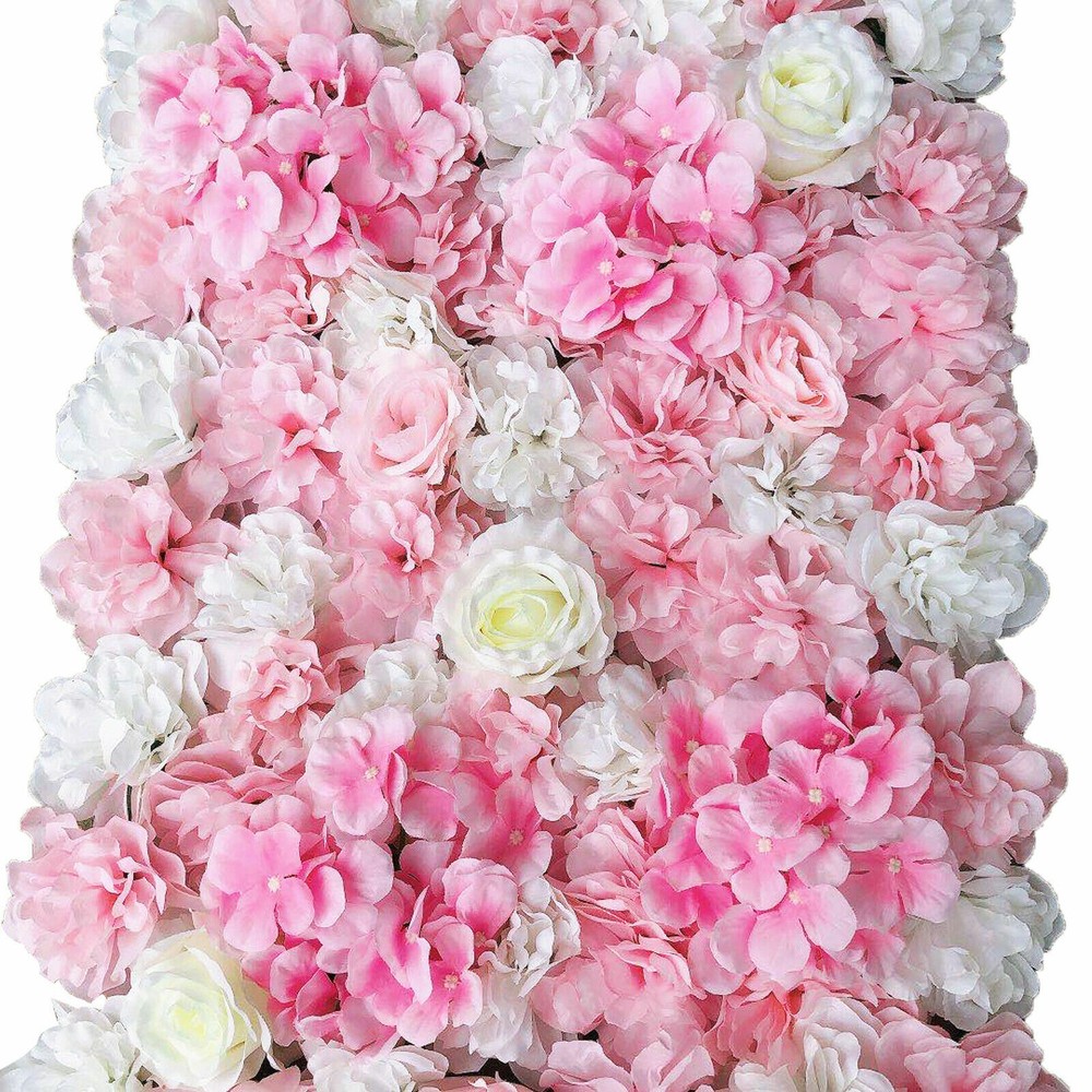 6x Artificial Simulation Flower Wall Panel Home Wedding Background Floral Decor