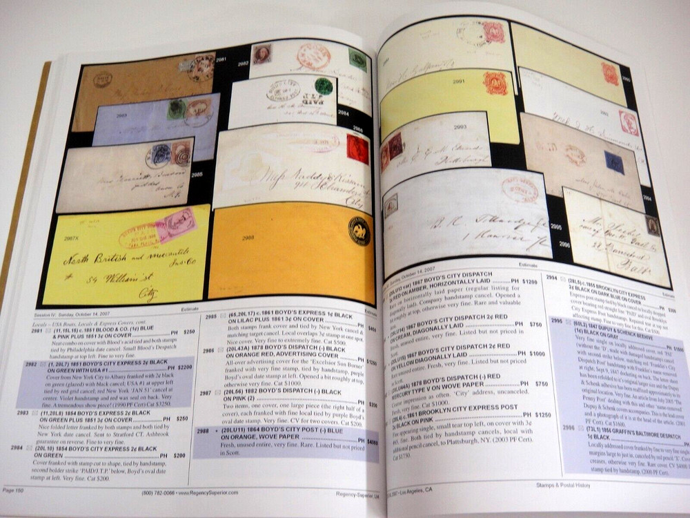 Regency Superior Stamp Auction Catalog 2007 Plate Blocks Booklets Errors Covers