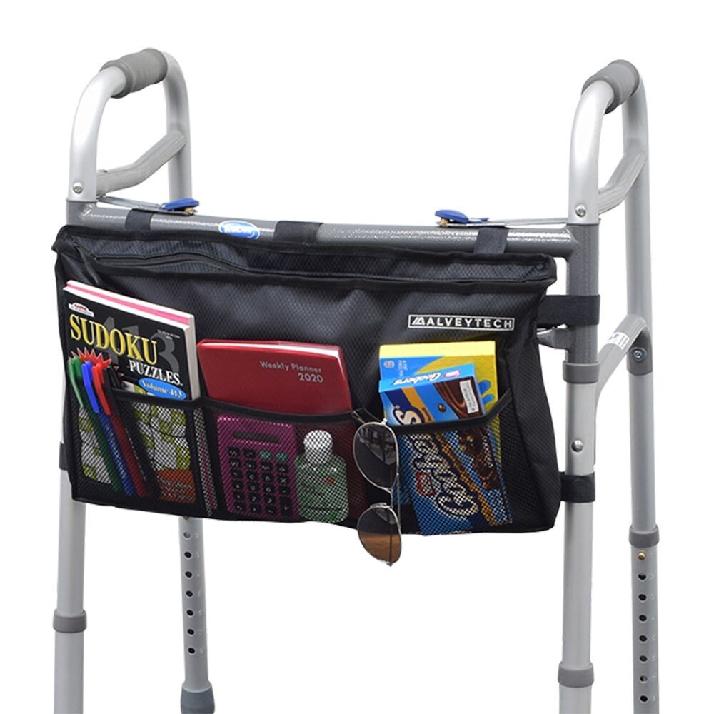 Deluxe Universal Walker/Rollator Bag - Black