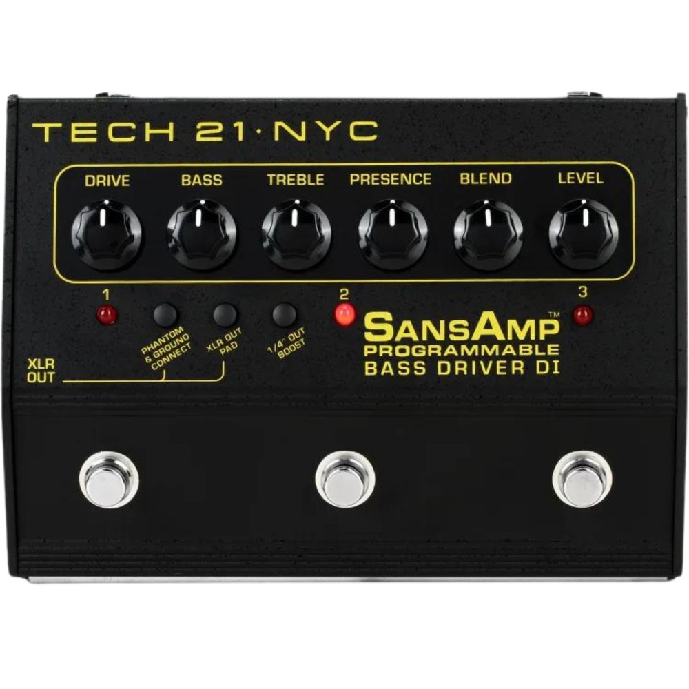 Tech 21 Programmable Driver Amp Simulator/DI Bass Effects Pedal