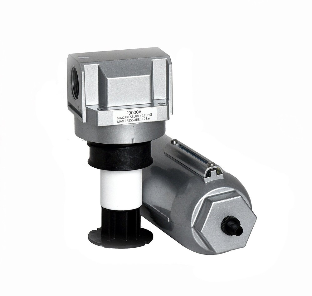 1" Inline Air Compressor In Line Water Moisture Filter Trap Separator Auto Dr...