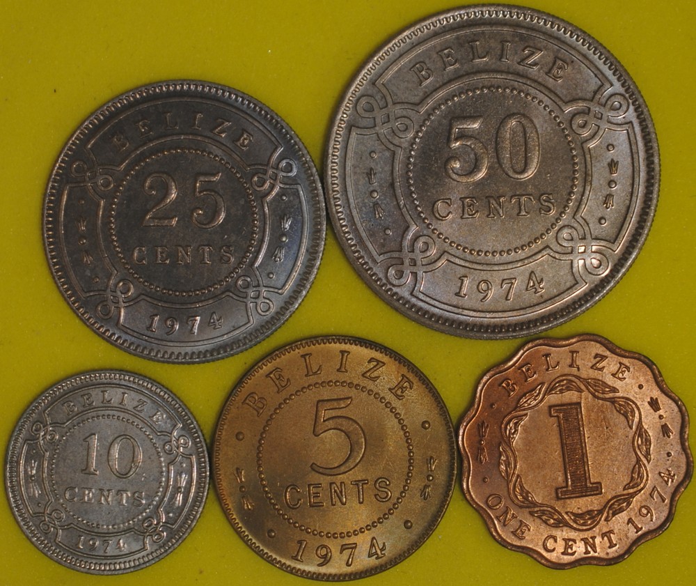 1974 Belize Cent-50 Cents BU