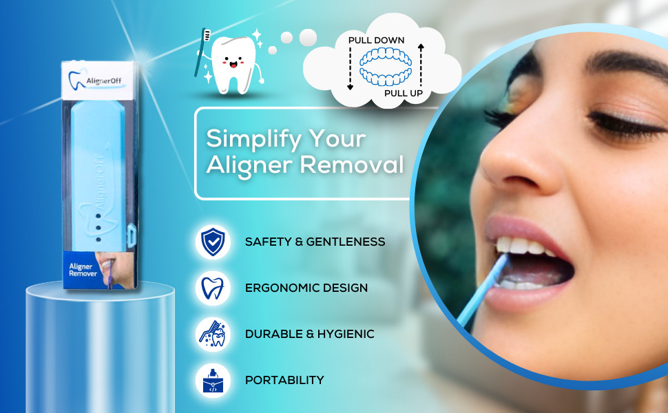 Clear Aligner & Retainer Remover Tool Compact Retractable for Invisalign Braces