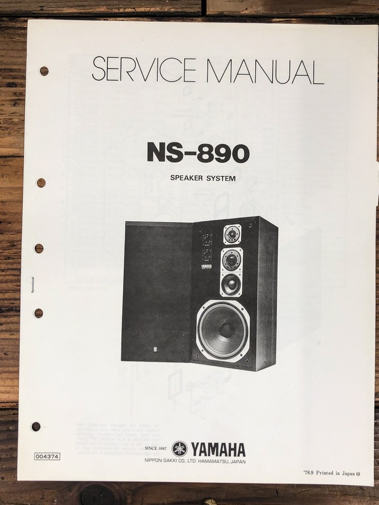 Yamaha NS-890 Speaker Service Manual *Original*
