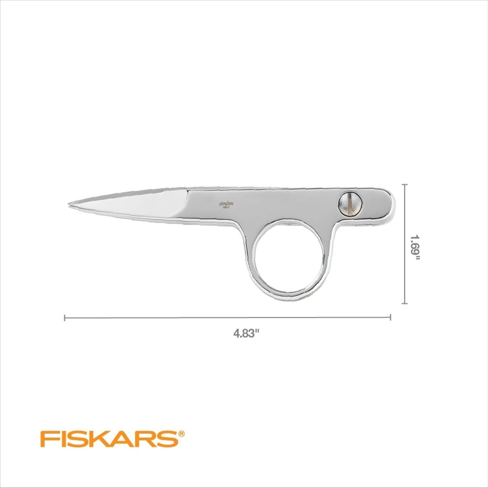 4.5" Spring-Action Knife-Edge Thread Nippers, Stainless Steel Shears, Sharp K...