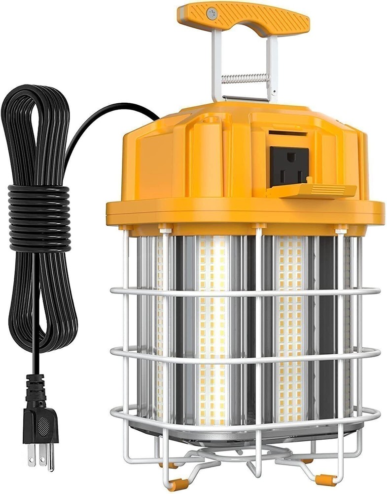 80W LED Temporary Work Light Linkable Portable Construction High Bay Light 5000K