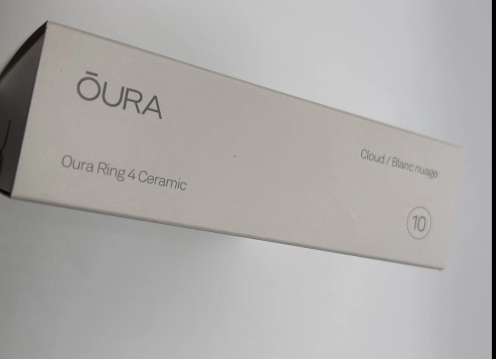 New Oura Ring Gen 4 Ceramic Cloud/White Size 10 Smart Ring Sealed
