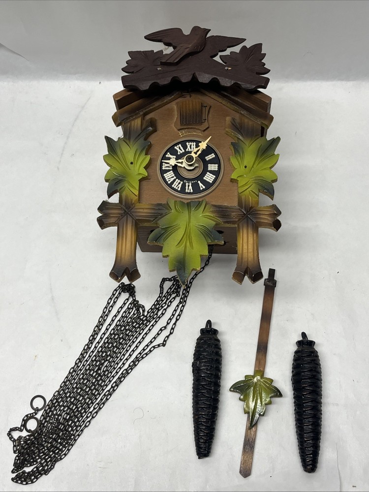 Vintage Hubert Herr Germany Cuckoo Clock Untested