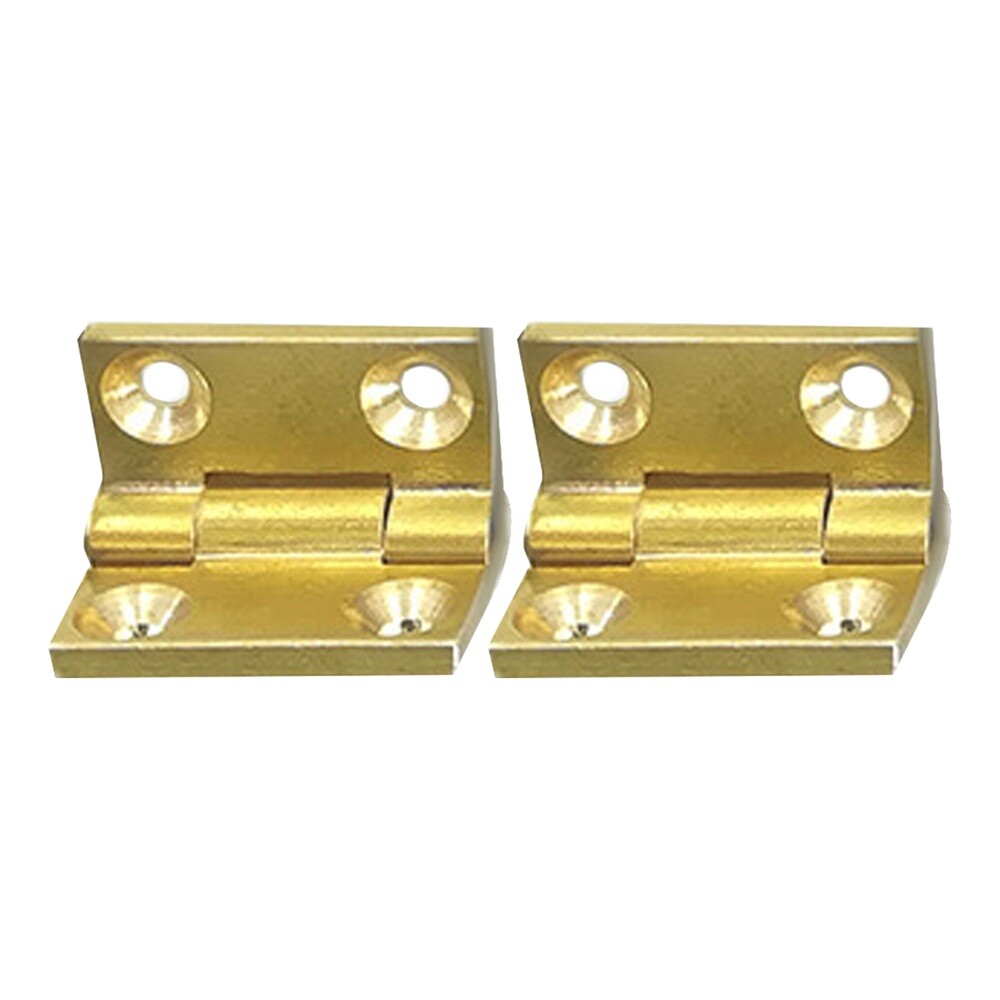 2Pcs Brass Hinges Mini Solid Folding Butt Hinges DIY Craft Accessories 19*12.5mm