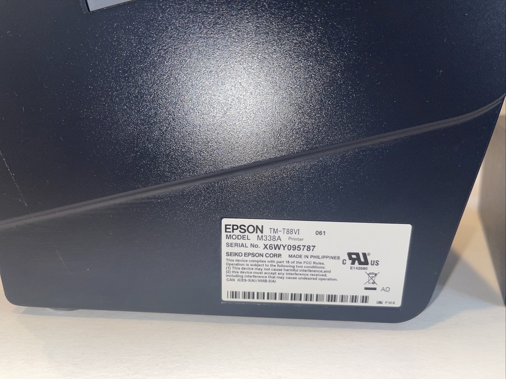 EPSON TM-T88VI M338A Thermal POS receipt printer Ethernet,USB , Serial Refurbed