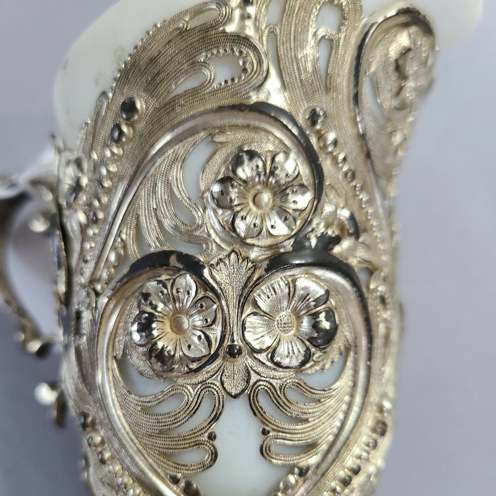 ANTIQUE PAIRPOINT INSERT SILVERPLATE CREAMER ♡ 4.75" TALL