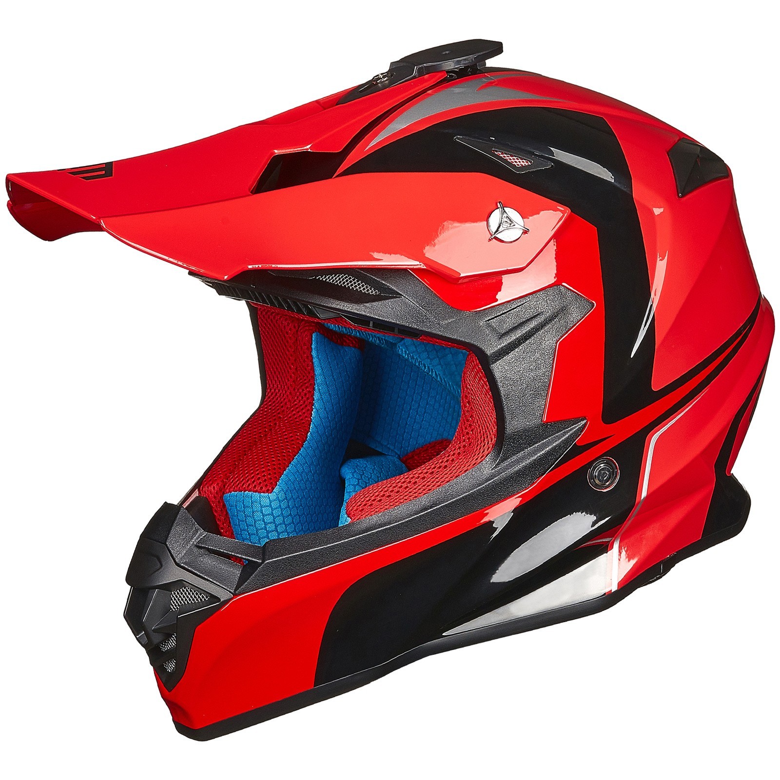 ILM Adult Motocross Helmet ATV Off-Road Dual Sport Red White Black Yellow DOT