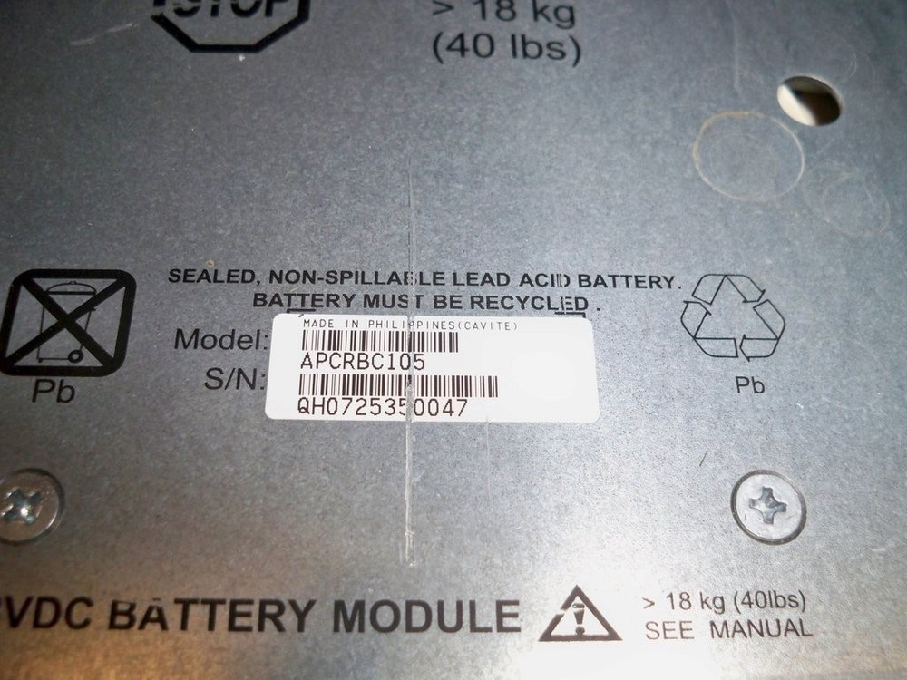 APC APCRBC105 Replacement Battery Cartridge SEE NOTES