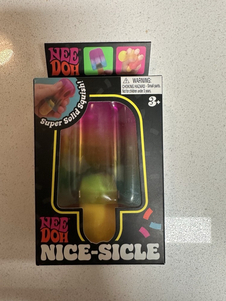 3 Nee Doh Nice-Sicle Super Solid Squish Soft Touch Stick Sensory Toy Multicolor