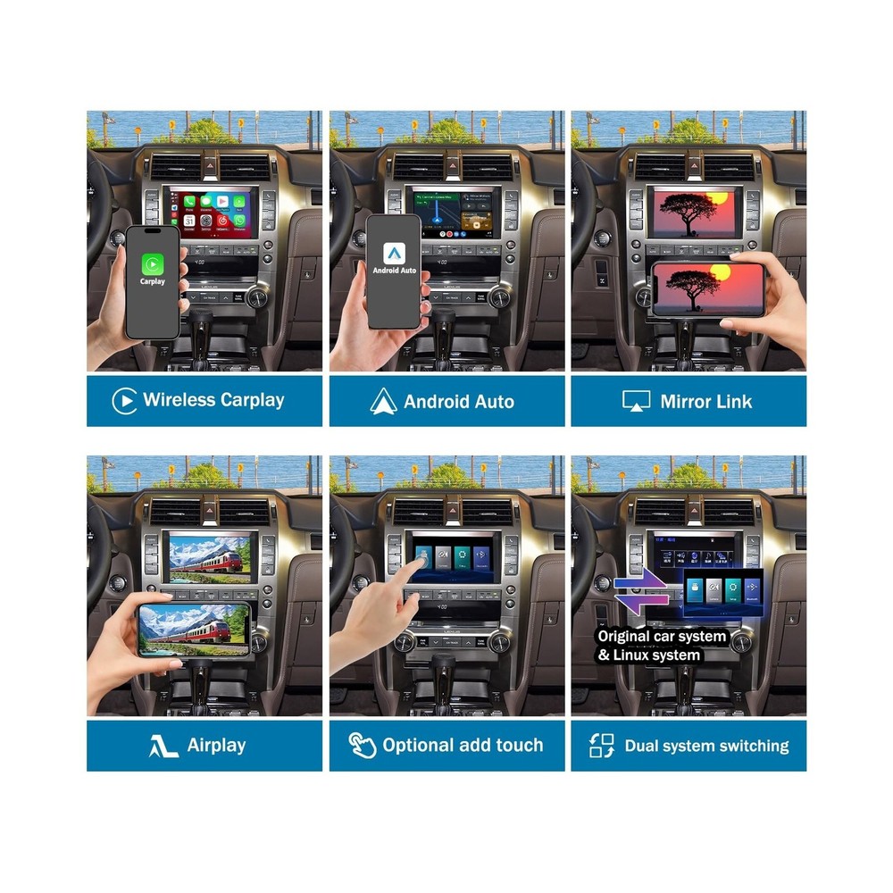 Linux Interface Box for Lexus GX 2014-2020 Wireless CarPlay Android Auto Fit ...