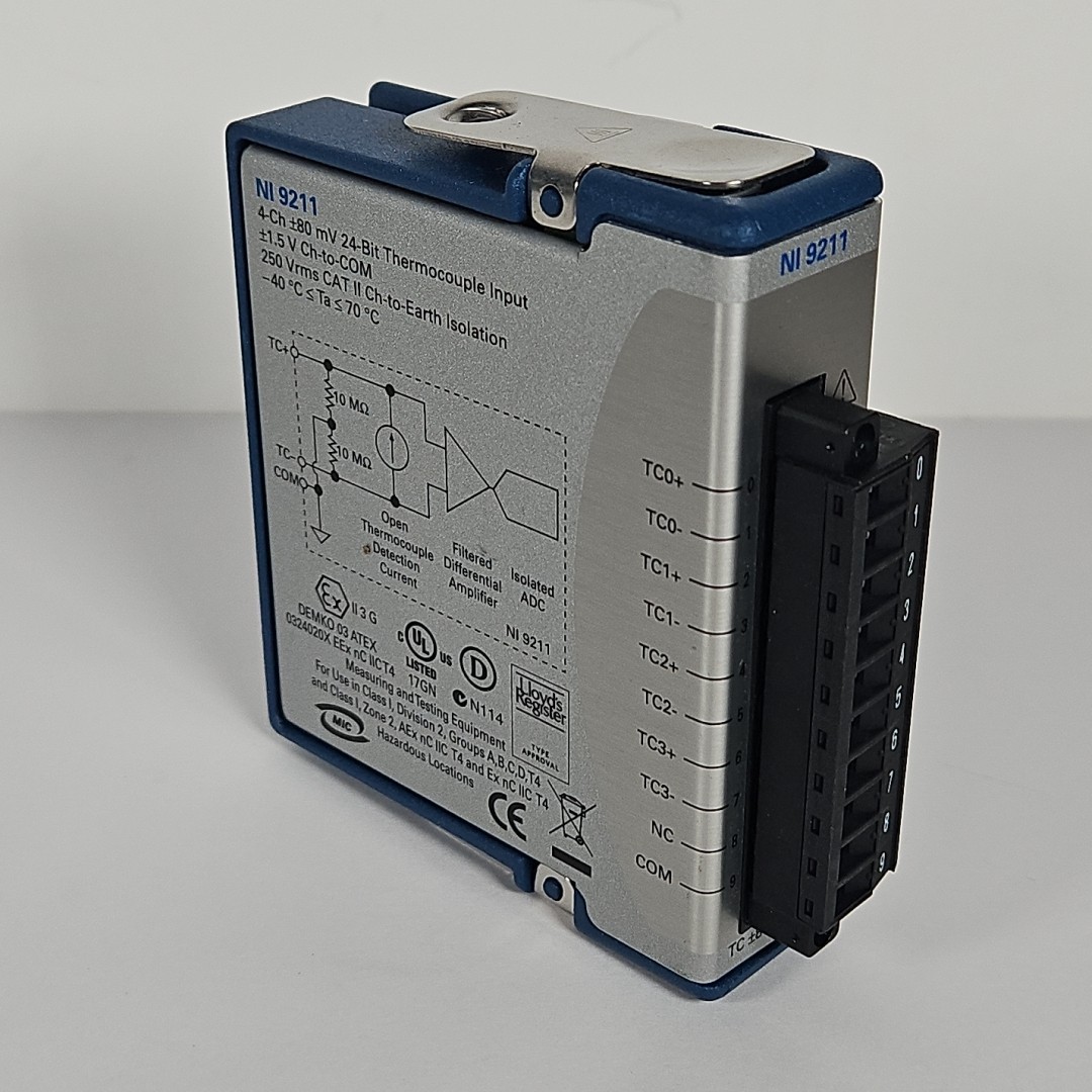 National Instruments NI 9211 198864C-01L 4-CH Thermocouple cDAQ Module
