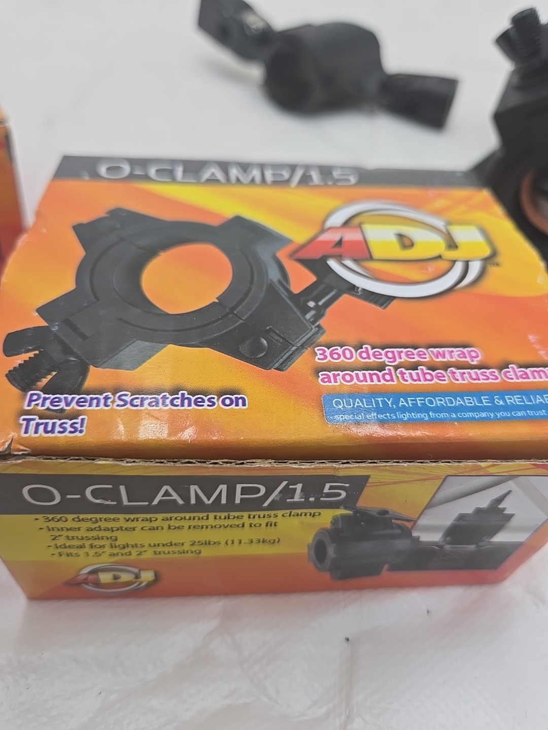 American DJ ADJ Products O-Clamps Tube for 1.5"-2” Truss NIB Plus Extra Lot