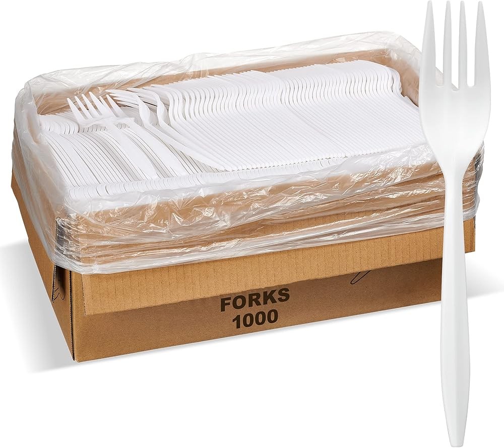 1, 000 Plastic Disposable Knives Bulk Bla Medium Weight Disposable