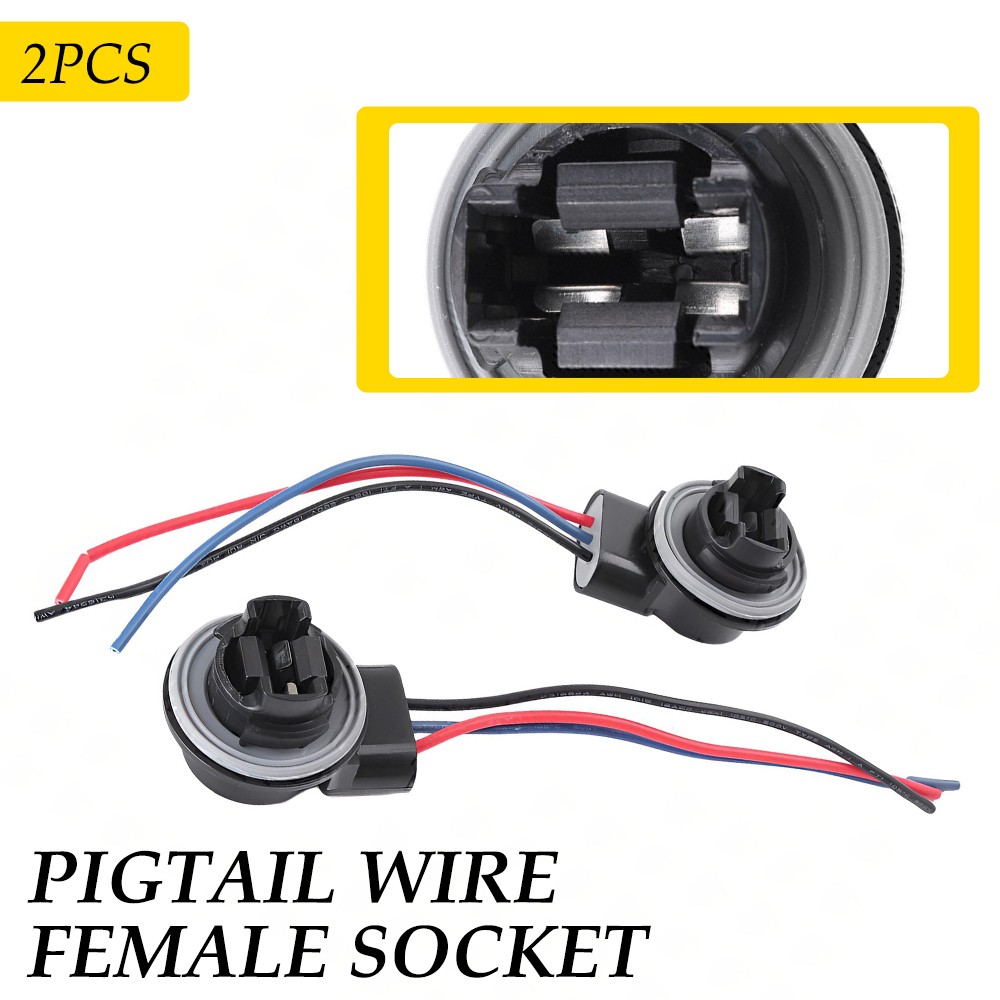Front Turn Signal Light 3157 T25 Light Bulb Socket Harness Wire Plug Connector