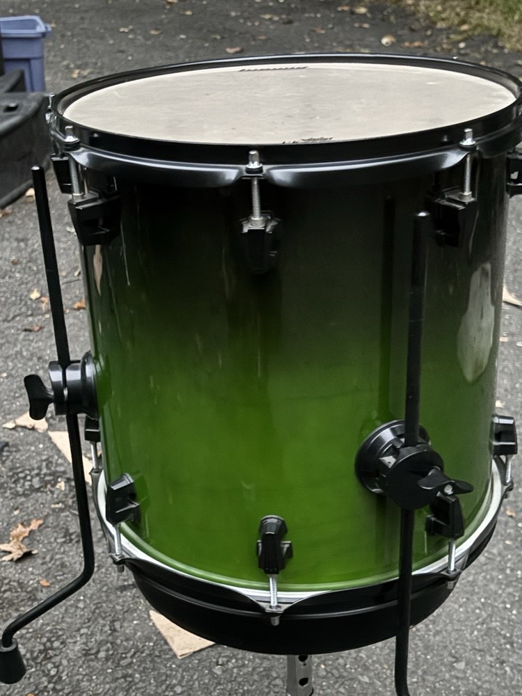 Ludwig Element Evolution Green Fade 14” Floor Tom Drum 100th
