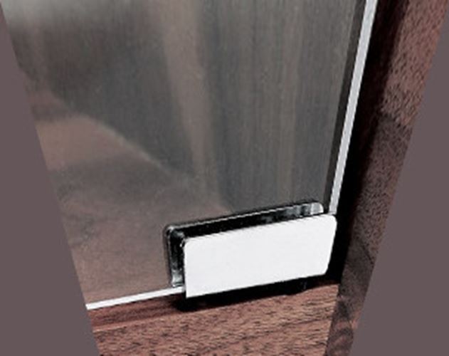Wide Pivot Hinge Pair - Glass Door - Chrome