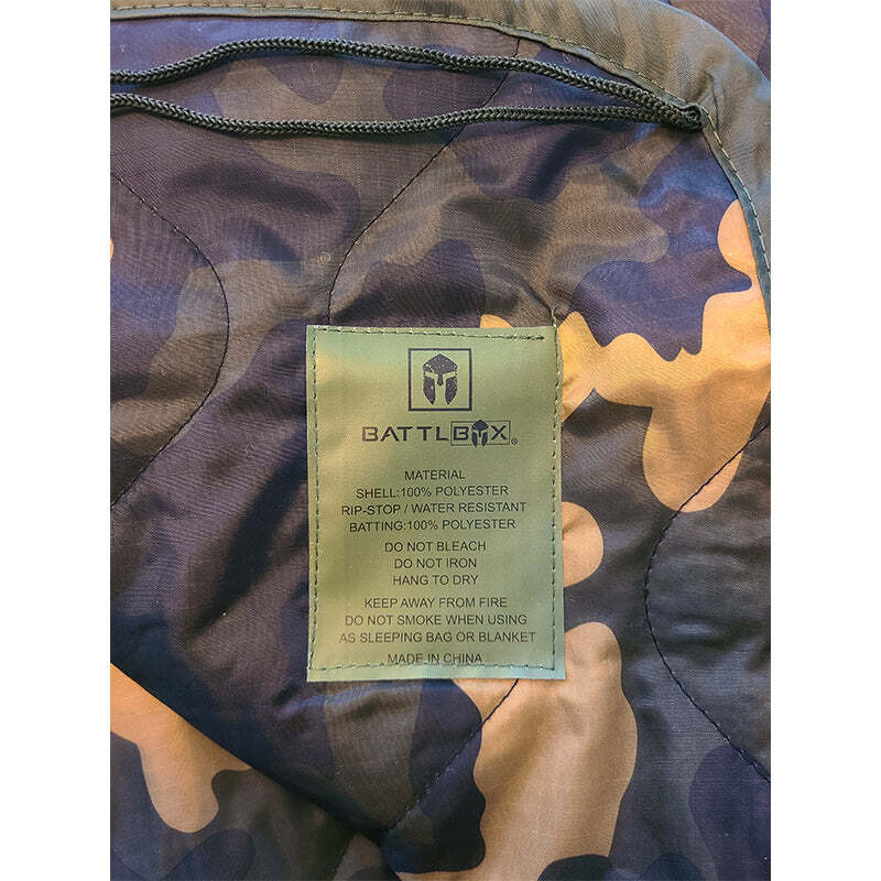 Military Style All Weather Poncho Liner Woobie Blanket Camo Sleeping Bag