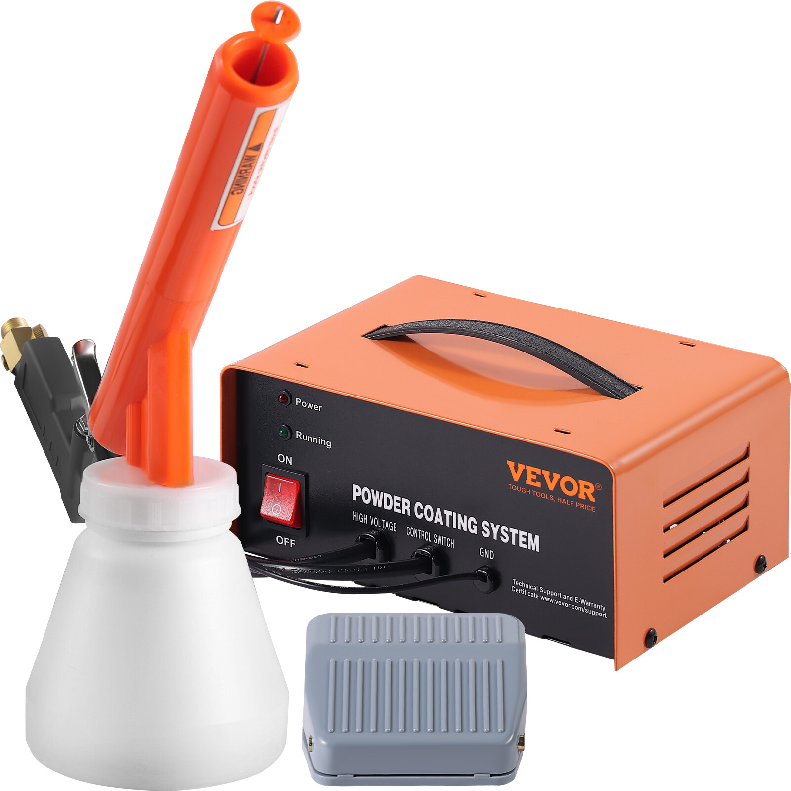 VEVOR Powder Coating System 50KV Electrostatic Output with Spray Gun Foot Switch