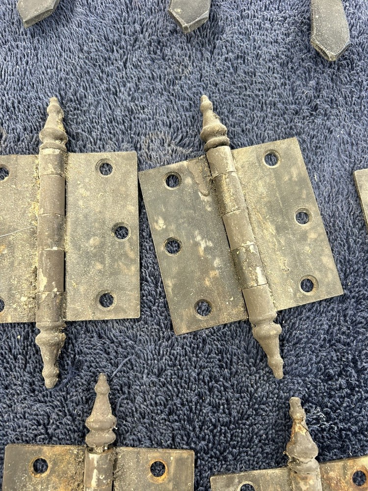 1930 Window Hardware 4 Sets Complete Latches Hinges Hold Open Pistons