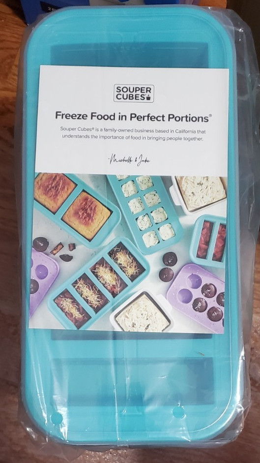 Souper Cubes 5 Pack Freezer Storage Silicone New Sealed Food Storage Aqua